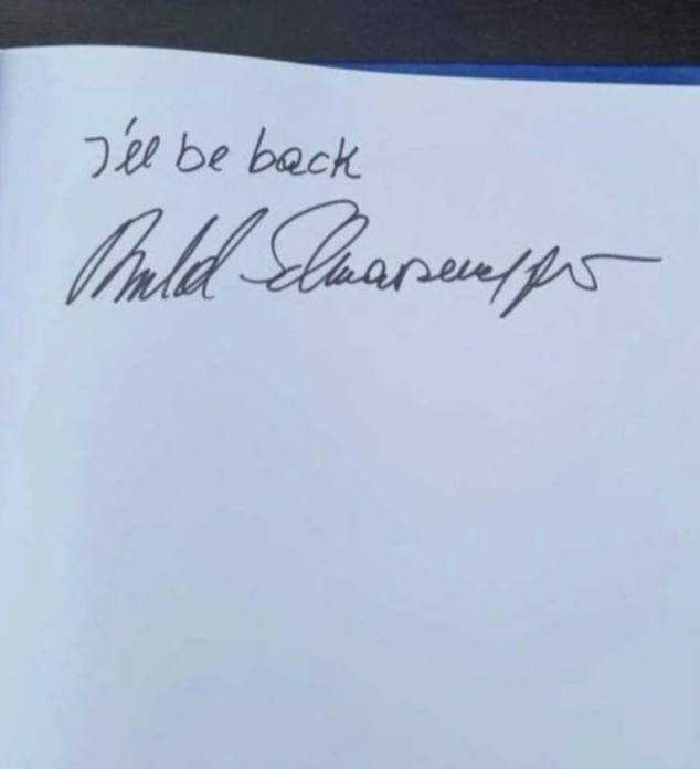 Арнольд Шварценеггер написал «I'll be back» в книге музея Освенцима